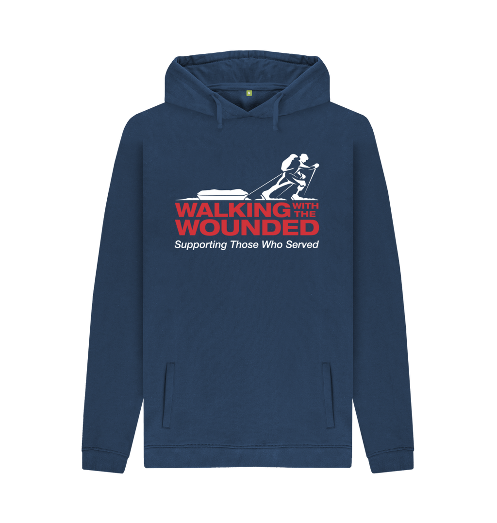 Navy Printed Hoody