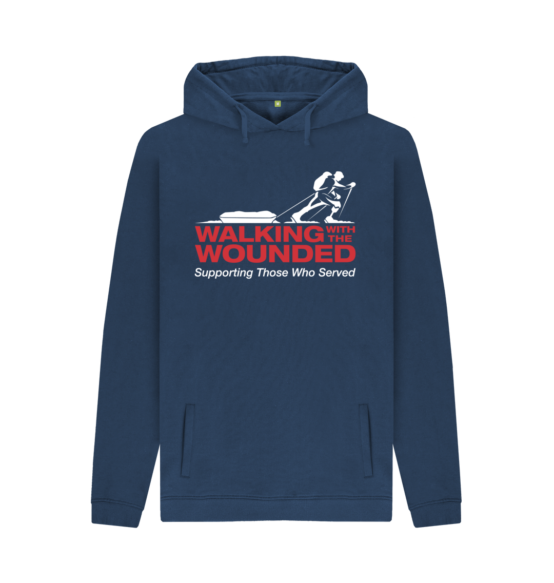 Navy Printed Hoody