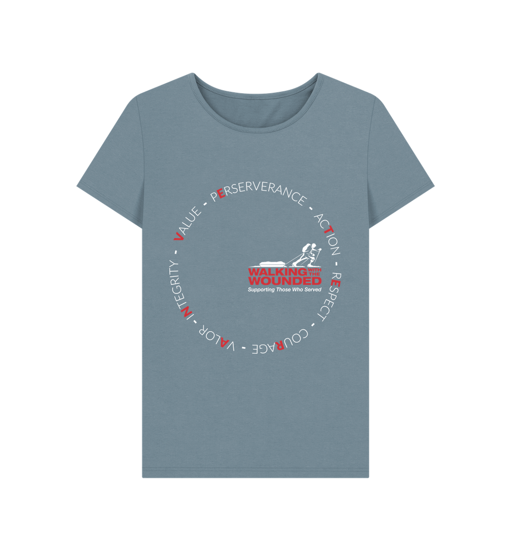 Stone Blue Printed T-shirt
