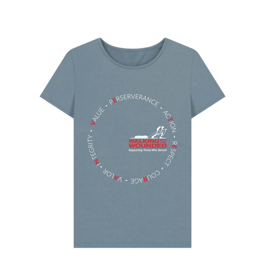 Stone Blue Printed T-shirt