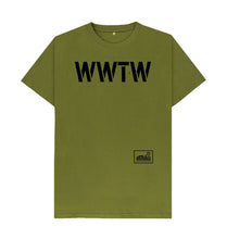 Load image into Gallery viewer, Moss Green WWTW Stencil T-shirt

