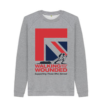 Load image into Gallery viewer, Light Heather WWTW Union Jack Sweater
