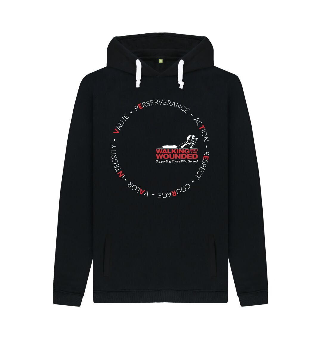 Black Veteran Circle Hoody