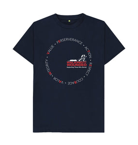 Navy Blue Veteran Circle T-shirt