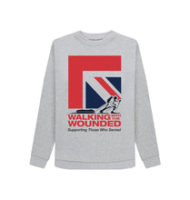 Load image into Gallery viewer, Light Heather WWTW Union Jack Jumper
