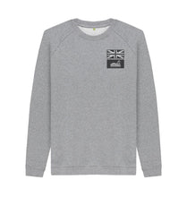 Load image into Gallery viewer, Light Heather Union Jack Patches Sweater
