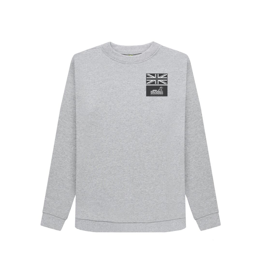 Light Heather Union Jack Patches Jumper