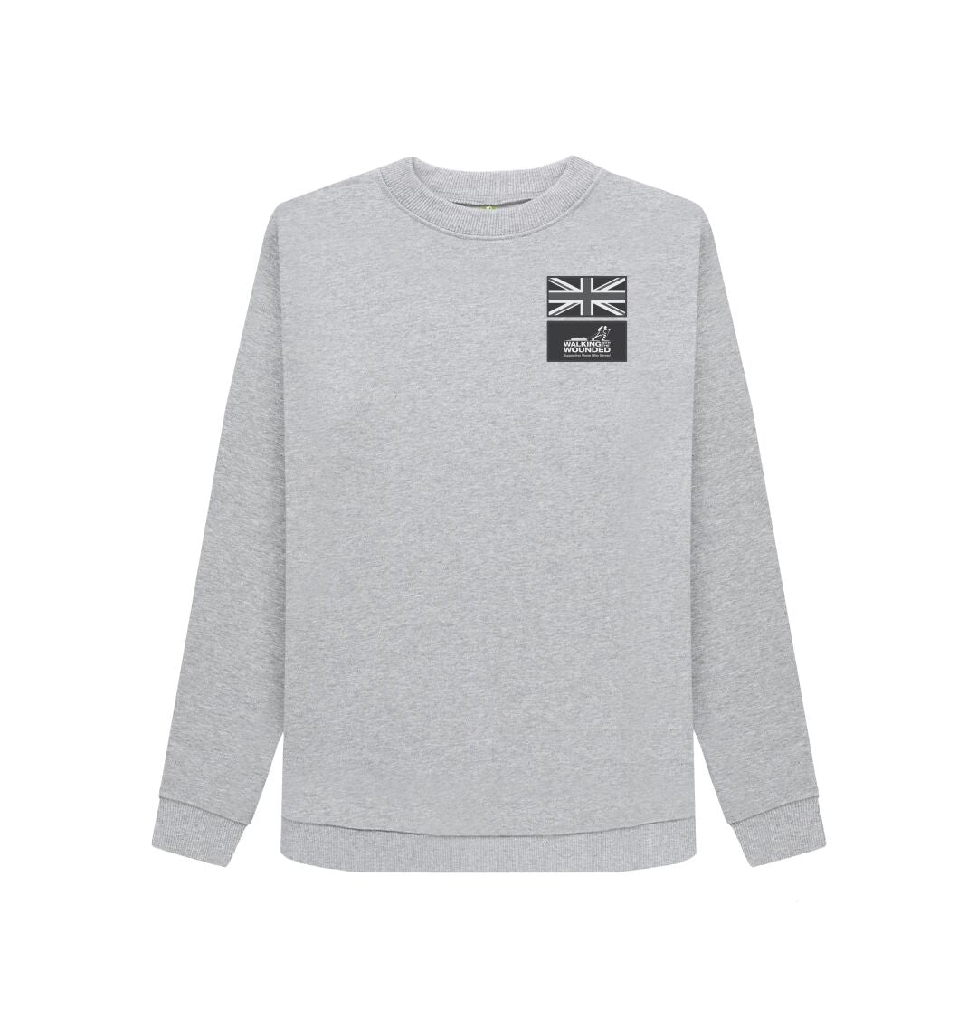Light Heather Union Jack Patches Jumper