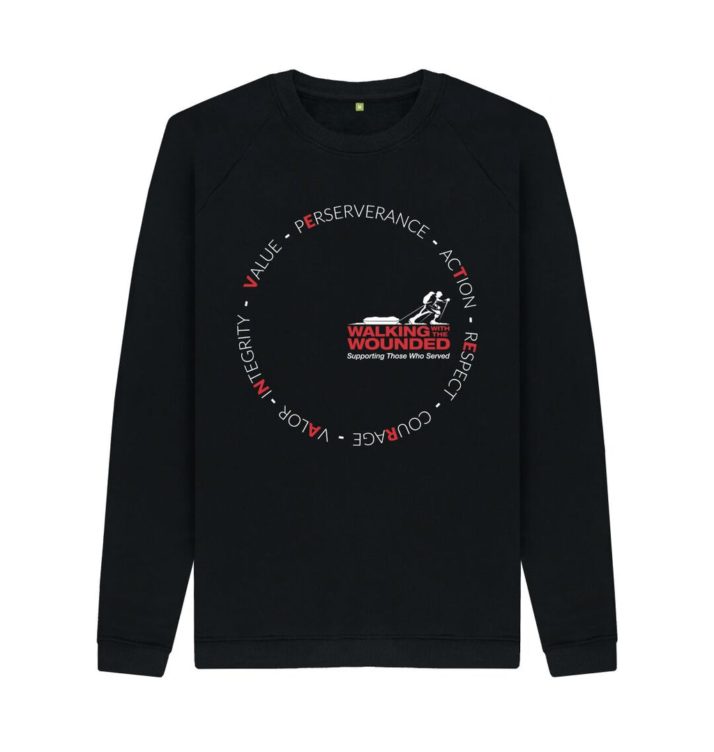 Black Veteran Circle Sweater