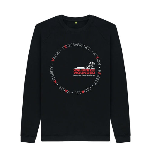 Black Veteran Circle Sweater