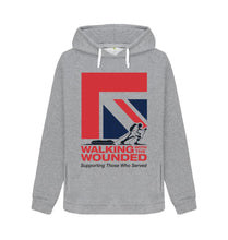 Load image into Gallery viewer, Light Heather WWTW Union Jack Hoodie
