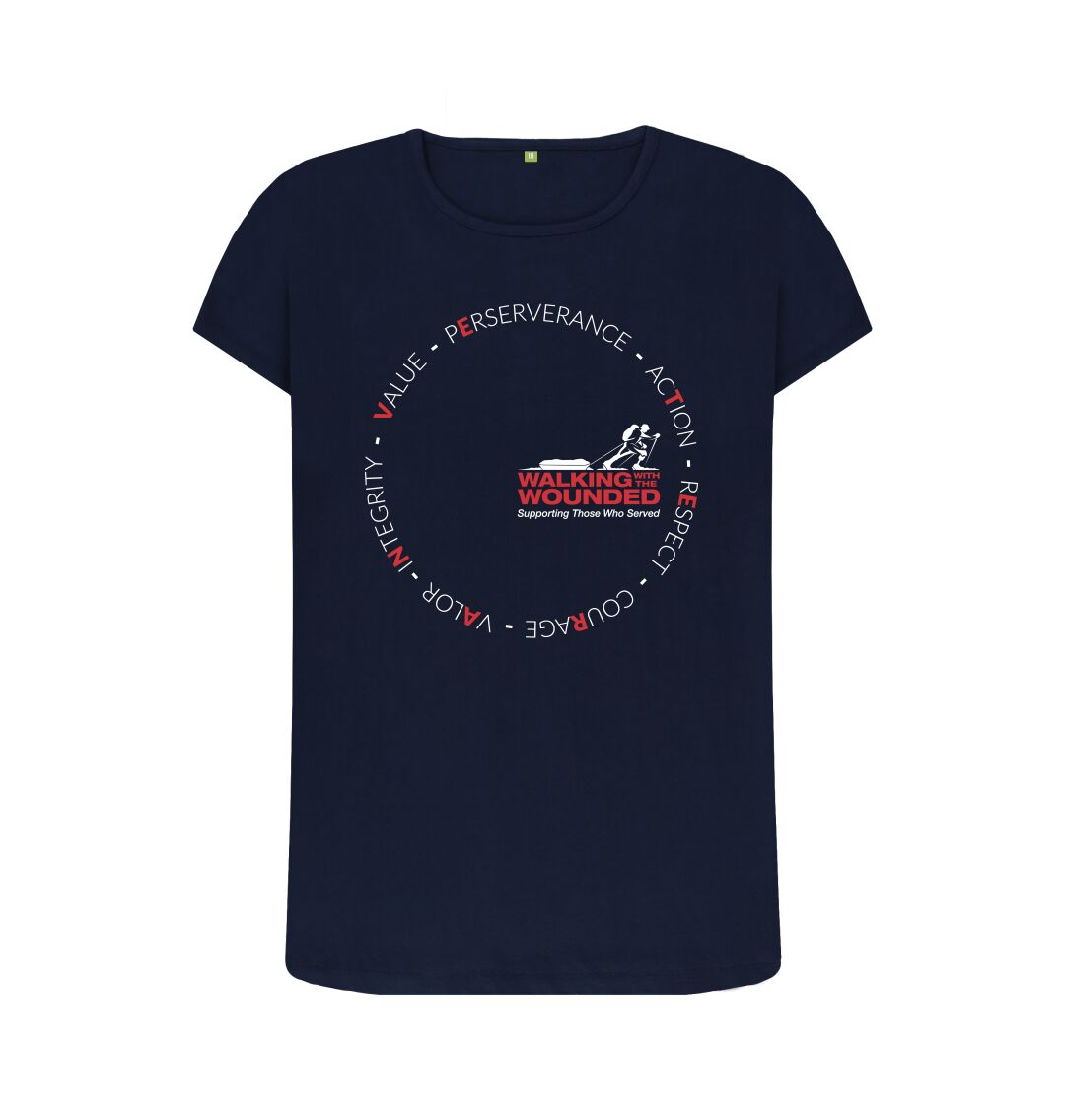 Navy Blue Veteran Circle Top