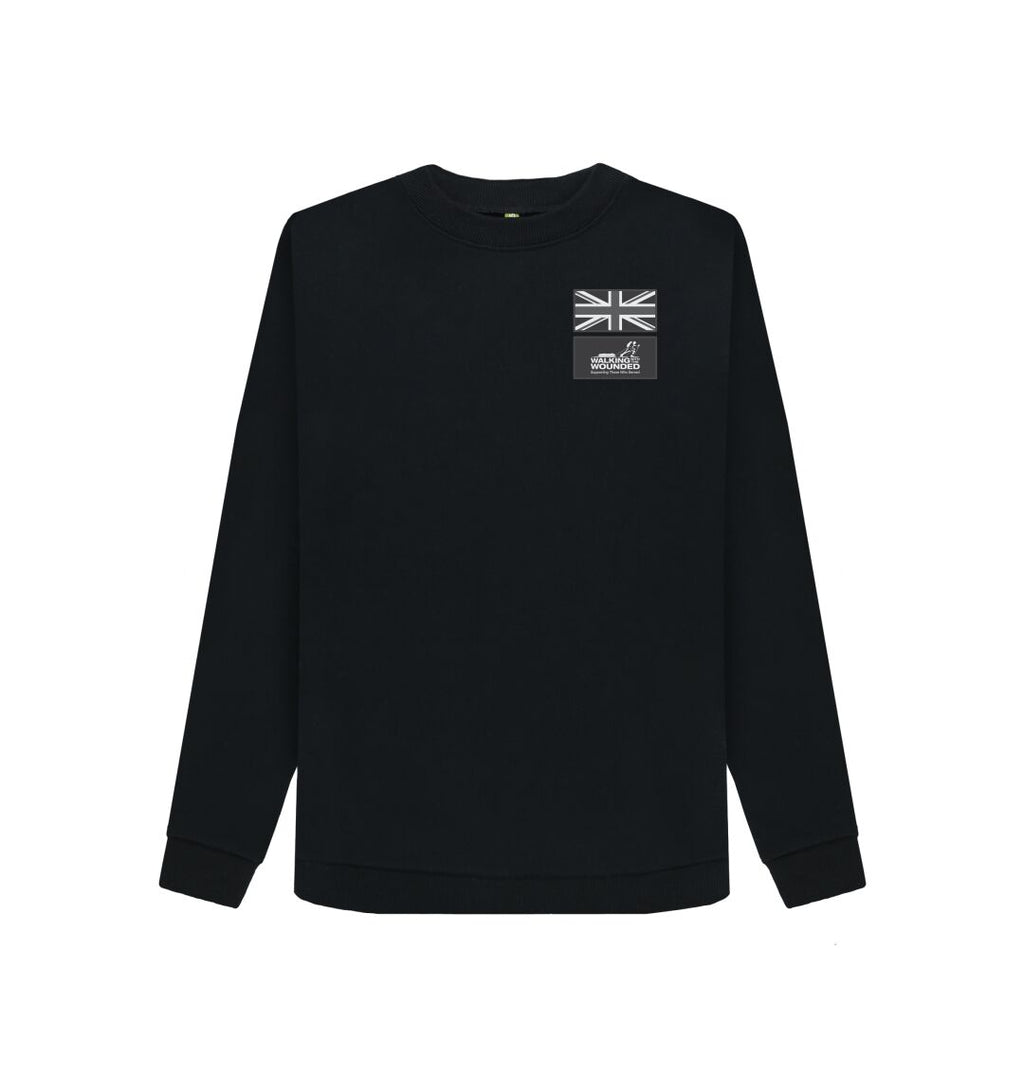 Black Union Jack Patches Jumper