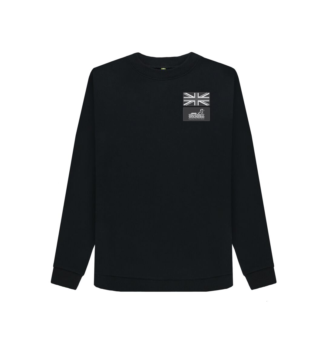 Black Union Jack Patches Jumper